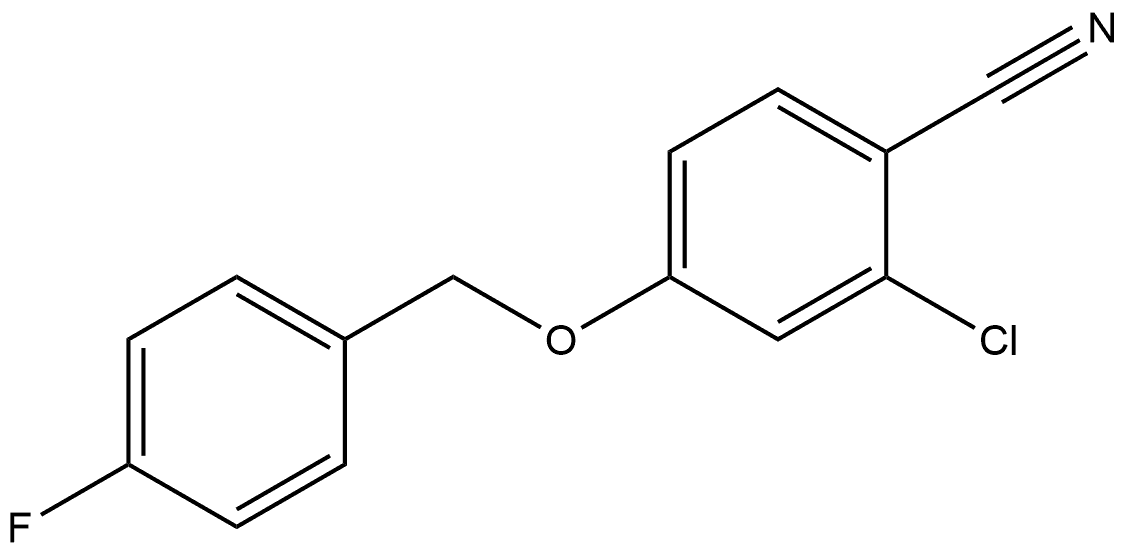 2-Chloro-4-[(4-fluorophenyl)methoxy]benzonitrile,1396690-69-9,结构式