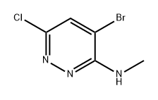 4-溴-6-氯-N-甲基哒嗪-3-胺, 1396762-26-7, 结构式