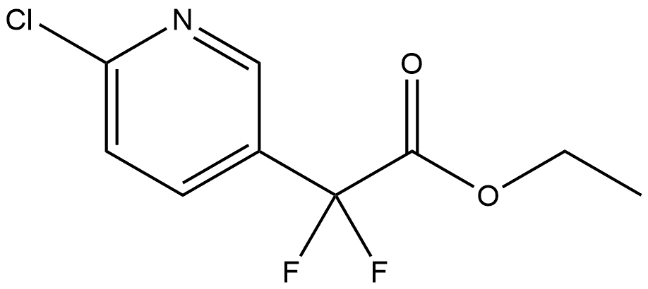 ethyl 2-(6-chloropyridin-3-yl)-2,2-difluoroacetate Struktur