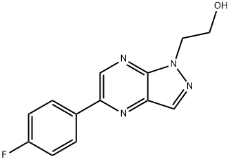 2-(5-(4-fluorophenyl)-1H-pyrazolo[3,4-b]pyrazin-1-yl)ethanol Structure