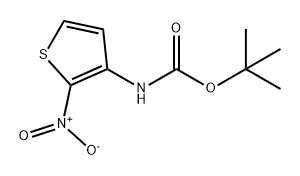 Carbamic acid, (2-nitro-3-thienyl)-, 1,1-dimethylethyl ester (9CI) 化学構造式
