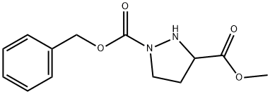1,3-Pyrazolidinedicarboxylic acid, 3-methyl 1-(phenylmethyl) ester Struktur