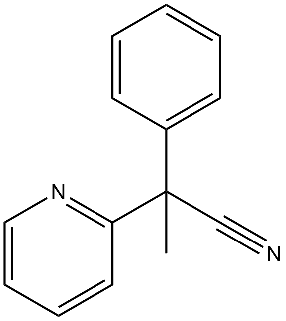 2-Pyridineacetonitrile, α-methyl-α-phenyl- Structure