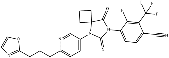 3-Fluoro-4-[5-[6-[3-(2-oxazolyl)propyl]-3-pyridinyl]-8-oxo-6-thioxo-5,7-diazaspiro[3.4]oct-7-yl]-2-(trifluoromethyl)benzonitrile|普克鲁胺杂质1