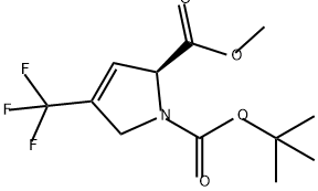 1H-Pyrrole-1,2-dicarboxylic acid, 2,5-dihydro-4-(trifluoromethyl)-, 1-(1,1-dimethylethyl) 2-methyl ester, (2S)- Struktur