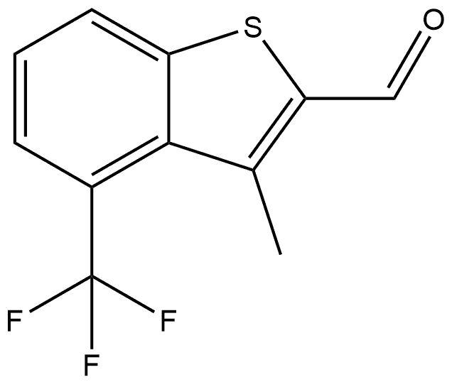 3-methyl-4-(trifluoromethyl)benzo[b]thiophene-2-carbaldehyde Structure