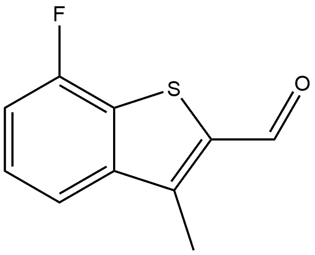 7-fluoro-3-methylbenzo[b]thiophene-2-carbaldehyde Struktur