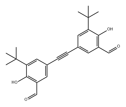 Benzaldehyde, 3,3'-(1,2-ethynediyl)bis[5-(1,1-dimethylethyl)-6-hydroxy- 化学構造式