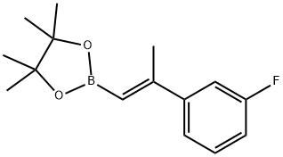 2-(2-(3-fluorophenyl)prop-1-en-1-yl)-4，4，5，5-tetramethyl-1，3，2-dioxaborolane,1398771-28-2,结构式