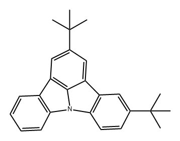 Indolo[3,2,1-jk]carbazole, 2,5-bis(1,1-dimethylethyl)- Structure