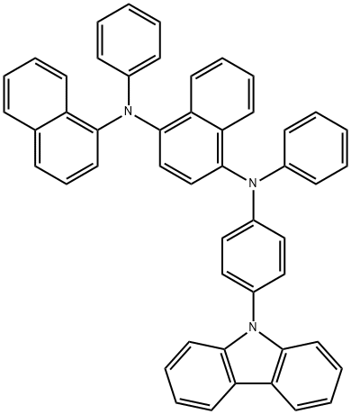 1,4-Naphthalenediamine, N1-[4-(9H-carbazol-9-yl)phenyl]-N4-1-naphthalenyl-N1,N4-diphenyl- 结构式