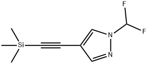1H-Pyrazole, 1-(difluoromethyl)-4-[2-(trimethylsilyl)ethynyl]- Structure