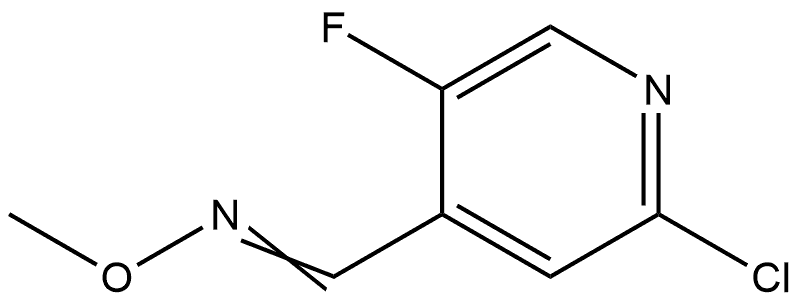 2-Chloro-5-fluoro-4-pyridinecarboxaldehyde O-methyloxime Structure