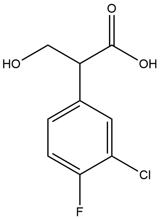 Benzeneacetic acid, 3-chloro-4-fluoro-α-(hydroxymethyl)- Struktur