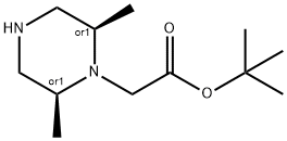 1-Piperazineacetic acid, 2,6-dimethyl-, 1,1-dimethylethyl ester, (2R,6S)-rel-|2-((2R,6S)-2,6-二甲基哌嗪-1-基)乙酸叔丁酯