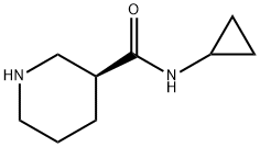 (3S)-N-cyclopropylpiperidine-3-carboxamide 结构式