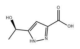 1H-Pyrazole-3-carboxylic acid, 5-[(1R)-1-hydroxyethyl]- Structure