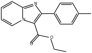 2-(4-甲基苯基)咪唑并[1,2-A]吡啶-3-羧酸乙酯 结构式