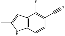 4-氟-2-甲基-1H-吲哚-5-碳腈, 1401727-02-3, 结构式