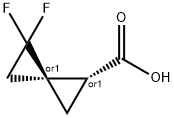 Spiro[2.2]pentane-1-carboxylic acid, 4,4-difluoro-, (1R,3S)-rel- Struktur