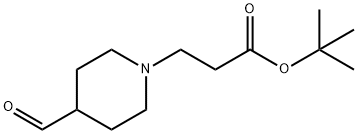 3-(4-甲酰基哌啶-1-基)丙酸叔丁酯,1401967-21-2,结构式