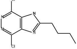 1H-Imidazo[4,5-d]pyridazine, 2-butyl-4,7-dichloro- 化学構造式