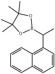 1,3,2-Dioxaborolane, 4,4,5,5-tetramethyl-2-[1-(1-naphthalenyl)ethyl]- Structure