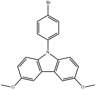 9H-Carbazole, 9-(4-bromophenyl)-3,6-dimethoxy- Structure