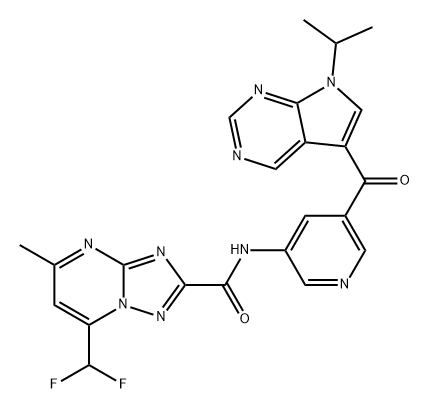 [1,2,4]Triazolo[1,5-a]pyrimidine-2-carboxamide, 7-(difluoromethyl)-5-methyl-N-[5-[[7-(1-methylethyl)-7H-pyrrolo[2,3-d]pyrimidin-5-yl]carbonyl]-3-pyridinyl]-