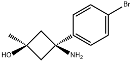 Cyclobutanol, 3-amino-3-(4-bromophenyl)-1-methyl-, trans- 化学構造式