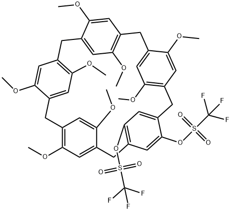 1,4-dimethoxypillar[4]arene[1]1,4-phenylene bid(trifluoromethanesulfonate),1402919-93-0,结构式