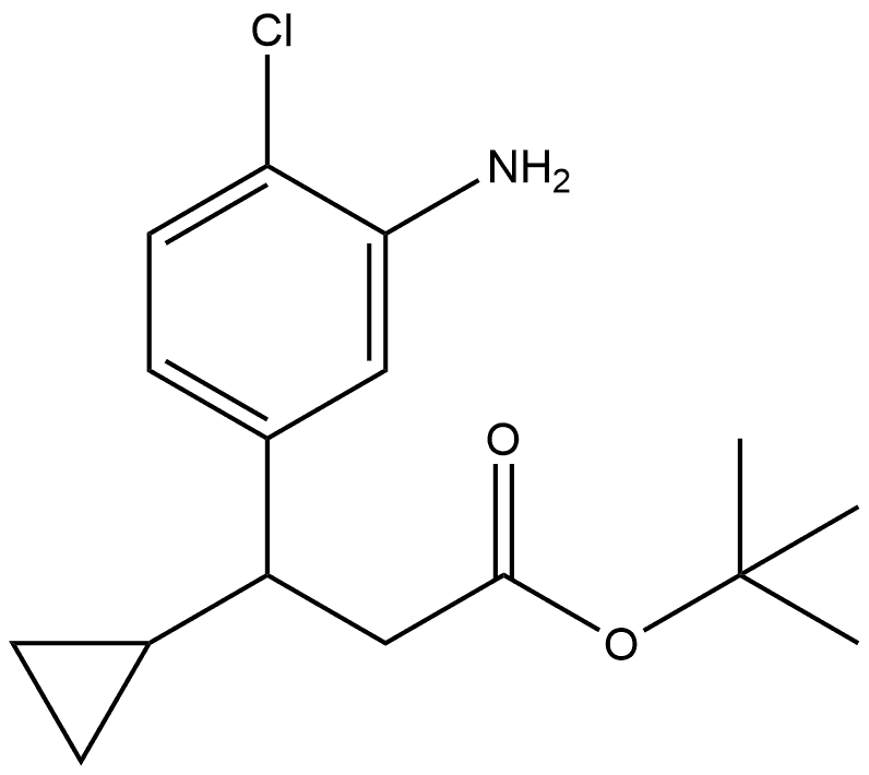 Benzenepropanoic acid, 3-amino-4-chloro-β-cyclopropyl-, 1,1-dimethylethyl ester, (-)-|