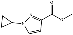 1H-Pyrazole-3-carboxylic acid, 1-cyclopropyl-, methyl ester,1403333-93-6,结构式