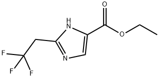 2-(2,2,2-三氟乙基)-1H-咪唑-5-羧酸乙酯, 1403334-70-2, 结构式