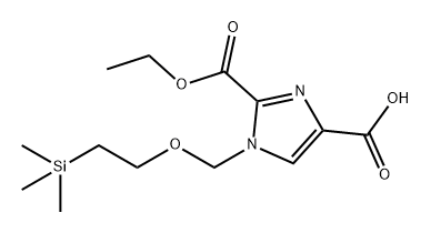 1H-Imidazole-2,4-dicarboxylic acid, 1-[[2-(trimethylsilyl)ethoxy]methyl]-, 2-ethyl ester Struktur