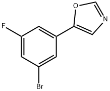 5-(3-bromo-5-fluorophenyl)oxazole Structure