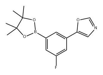 Oxazole, 5-[3-fluoro-5-(4,4,5,5-tetramethyl-1,3,2-dioxaborolan-2-yl)phenyl]-,1403469-18-0,结构式