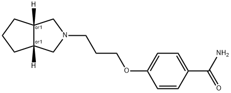 Benzamide, 4-[3-[(3aR,6aS)-hexahydrocyclopenta[c]pyrrol-2(1H)-yl]propoxy]-, rel- 化学構造式
