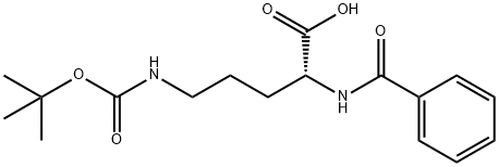 D-Ornithine, N2-benzoyl-N5-[(1,1-dimethylethoxy)carbonyl]- Struktur