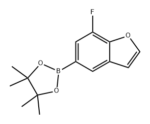 Benzofuran, 7-fluoro-5-(4,4,5,5-tetramethyl-1,3,2-dioxaborolan-2-yl)- 化学構造式