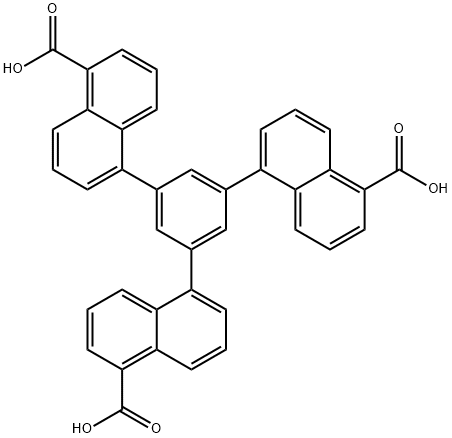 1-Naphthalenecarboxylic acid, 5,5',5''-(1,3,5-benzenetriyl)tris- Struktur