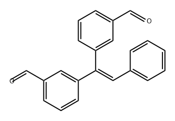 Benzaldehyde, 3,3'-(2-phenylethenylidene)bis- 化学構造式