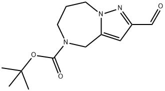 4H-Pyrazolo[1,5-a][1,4]diazepine-5(6H)-carboxylic acid, 2-formyl-7,8-dihydro-, 1,1-dimethylethyl ester Structure