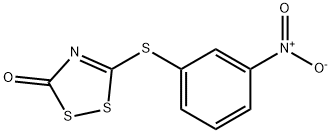 3H-1,2,4-Dithiazol-3-one, 5-[(3-nitrophenyl)thio]- Struktur