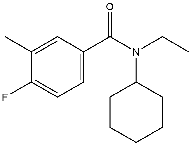 N-Cyclohexyl-N-ethyl-4-fluoro-3-methylbenzamide,1405136-29-9,结构式