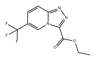1,2,4-Triazolo[4,3-a]pyridine-3-carboxylic acid, 6-(trifluoromethyl)-, ethyl ester 结构式
