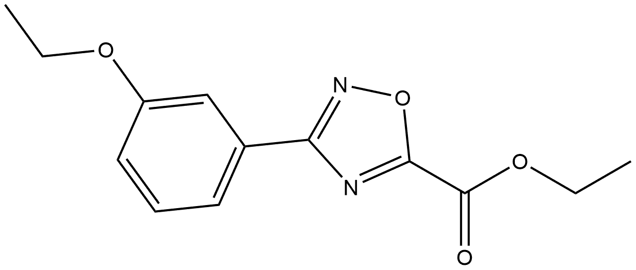 Ethyl 3-(3-Ethoxyphenyl)-1,2,4-oxadiazole-5-carboxylate 化学構造式