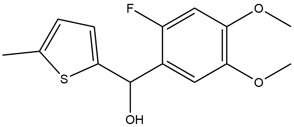 α-(2-Fluoro-4,5-dimethoxyphenyl)-5-methyl-2-thiophenemethanol Struktur