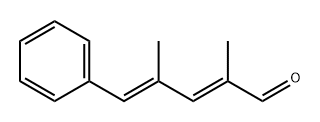 2,4-Pentadienal, 2,4-dimethyl-5-phenyl-, (2E,4E)- 化学構造式