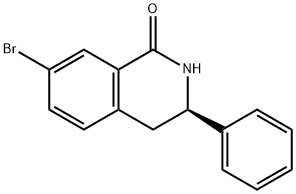 (R)-7-Bromo-3-phenyl-3,4-dihydroisoquinolin-1(2H)-one 结构式